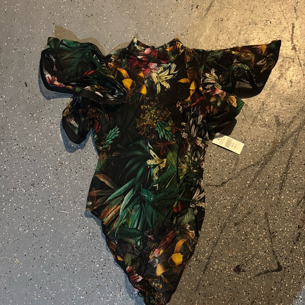 Black Floral Body Suit